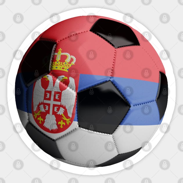 Serbia Soccer Ball Sticker by reapolo